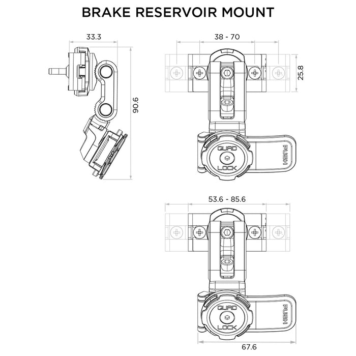 Quad Lock Brake Reservoir Mount V2