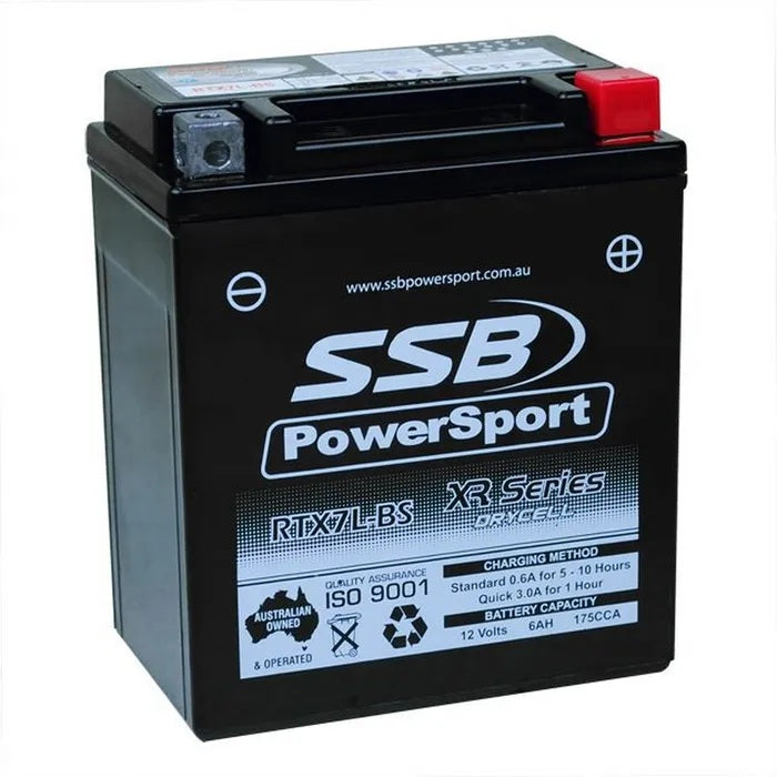 SSB Motorcycle And Powersports Battery - RTX7L-BS (YTX7L-BS)