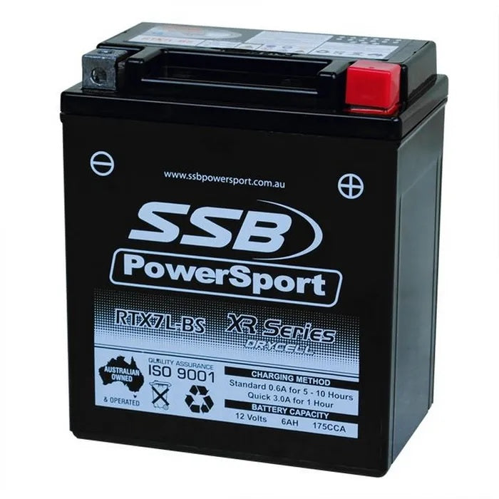 SSB Motorcycle And Powersports Battery - RTX7L-BS (YTX7L-BS)