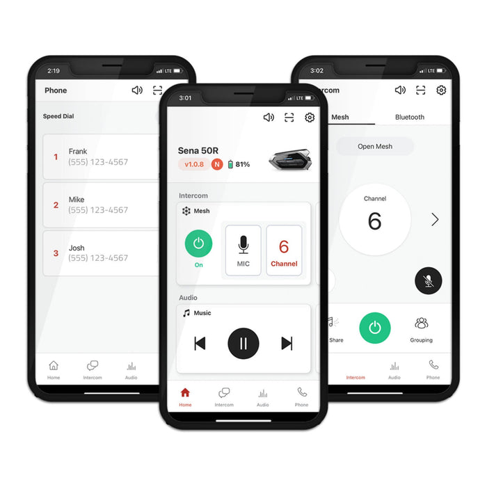 **Sena 50R Low Profile Comm System with Sound by Harman Kardon (Dual Kit)