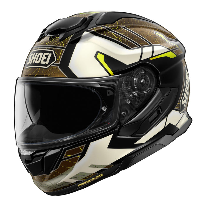 Shoei GT-Air 3 Hike TC11 - White/Brown/Hi-Vis Yellow