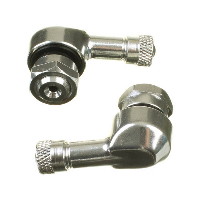 FORZA Aftermarket 90 degree Alloy Valves 11.3mm - Silver (pair)