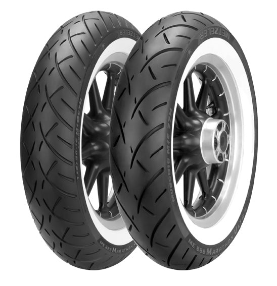 **Metzeler ME888 21 inch MARATHON ULTRA Front Road White Wall T/L Tyre - Custom Touring (high mileage)