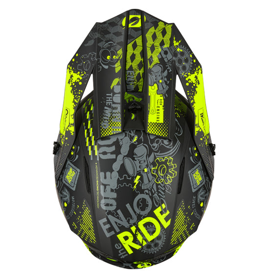 *ONEAL 1Series VIBRANT Youth MX Helmet - Black/Neon Yellow