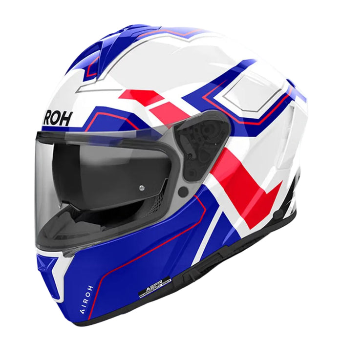 **AIROH Spark 2 - Graphics - Gloss Blue/Red