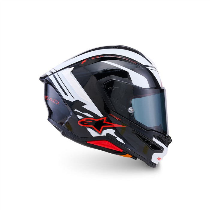 **ALPINESTARS Supertech R7 A-Core Adult Road Helmet - Black/Gloss White/Red