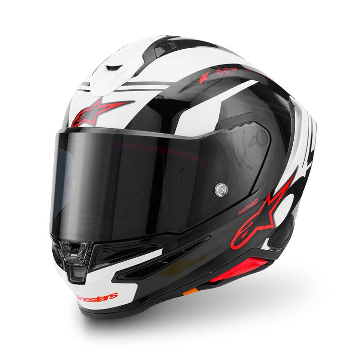 **ALPINESTARS Supertech R7 A-Core Adult Road Helmet - Black/Gloss White/Red