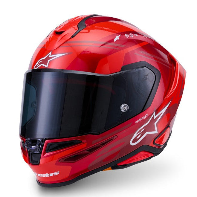 **ALPINESTARS Supertech R7 A-Core Adult Road Helmet - Red/Gloss White