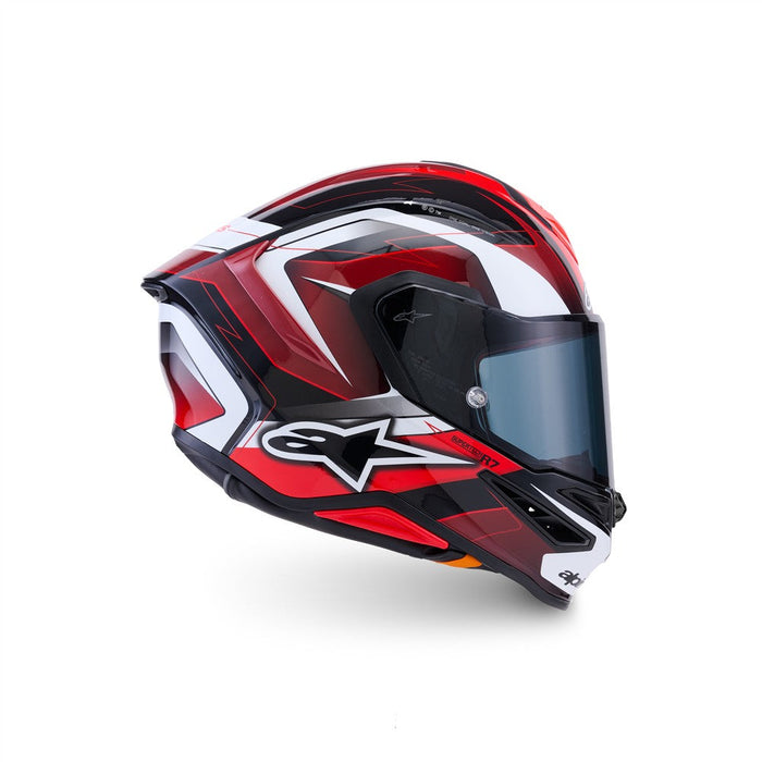 **ALPINESTARS Supertech R7 Kinetis Adult Road Helmet - Black/Red/Gloss White