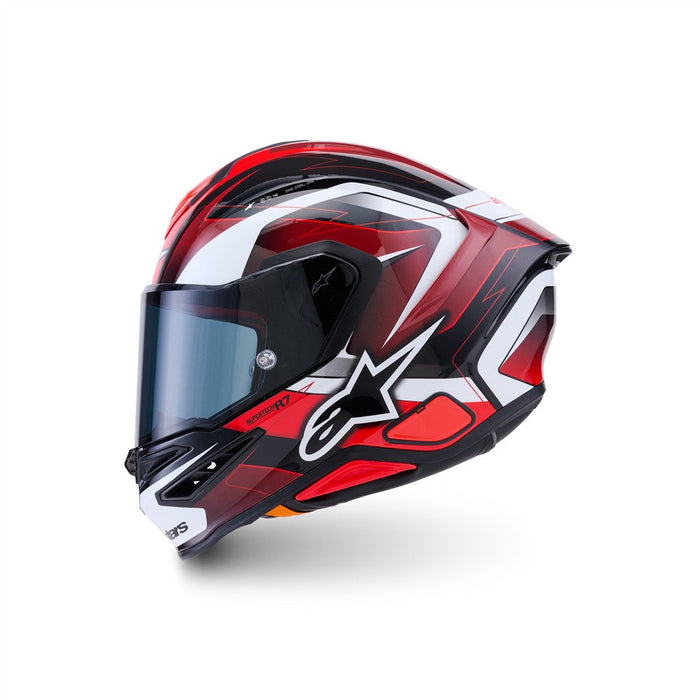 **ALPINESTARS Supertech R7 Kinetis Adult Road Helmet - Black/Red/Gloss White