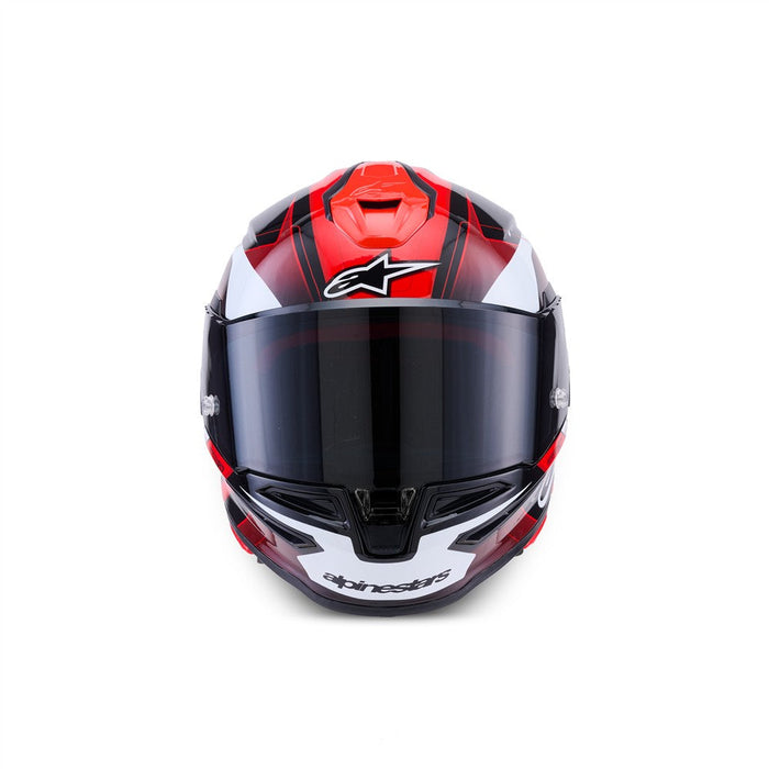 **ALPINESTARS Supertech R7 Kinetis Adult Road Helmet - Black/Red/Gloss White