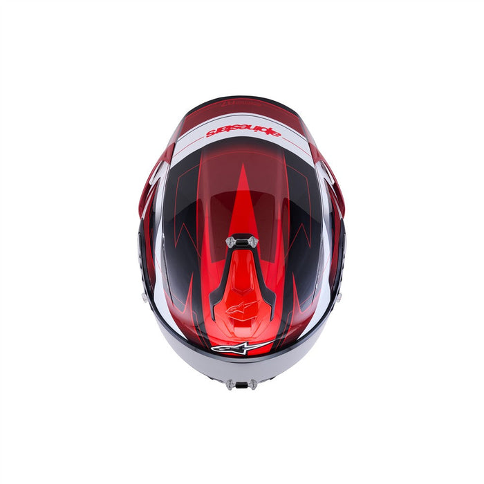 **ALPINESTARS Supertech R7 Kinetis Adult Road Helmet - Black/Red/Gloss White