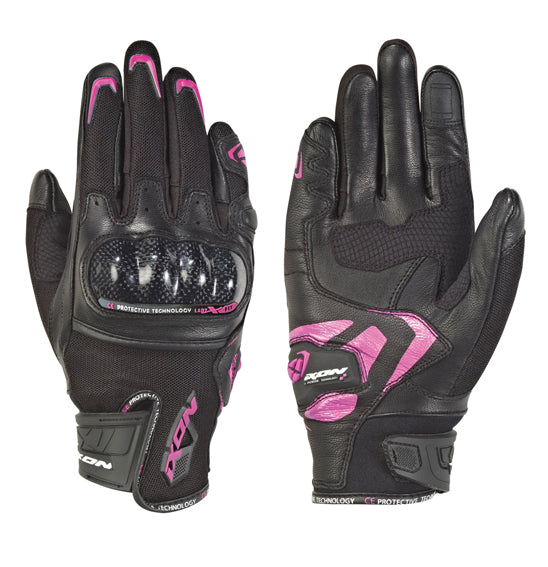 IXON RS RISE AIR Women Lightweight Roadster Adult Gloves - Black/Fuchsia