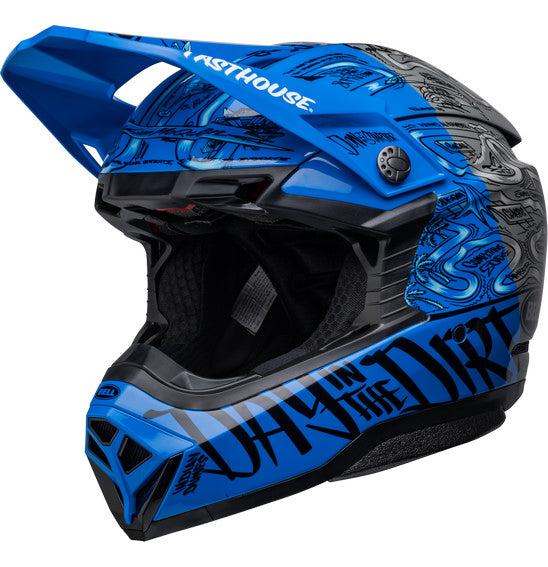 **BELL Moto-10 SPHERICAL Fasthouse DITD LE Blue/Grey