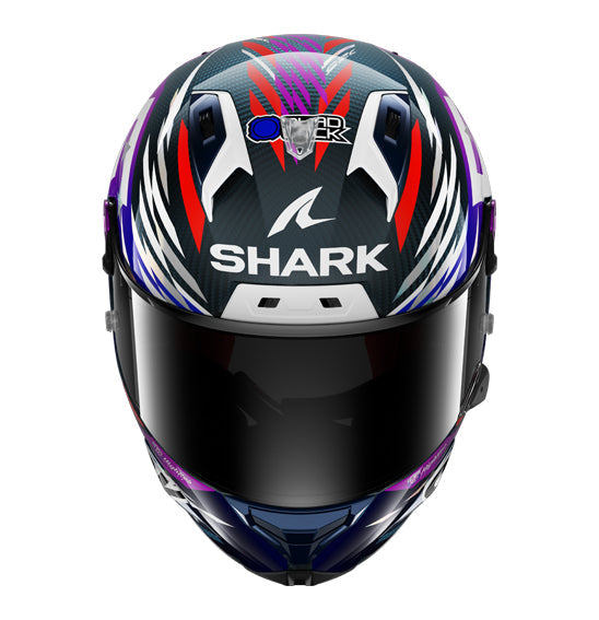 **SHARK AERON GP FIM Racing #2 Replica Zarco Signature 26 Full Face Road Helmet - Carbon/Violet/Chrome
