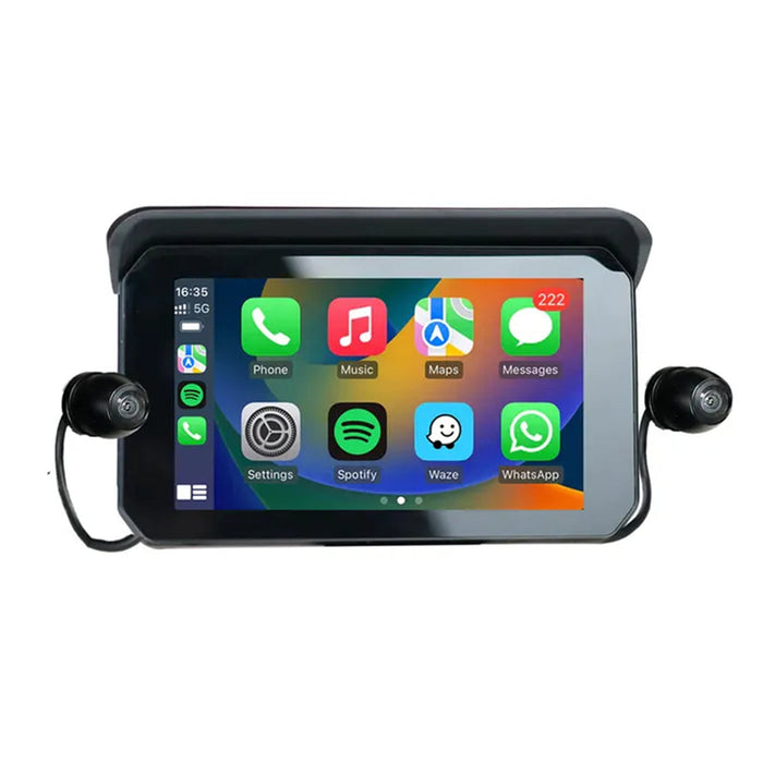 **OTTOCAST WIRELESS CARPLAY & ANDROID AUTO 5" SCREEN + CAMERAS FOR MOTORCYCLES IPX7