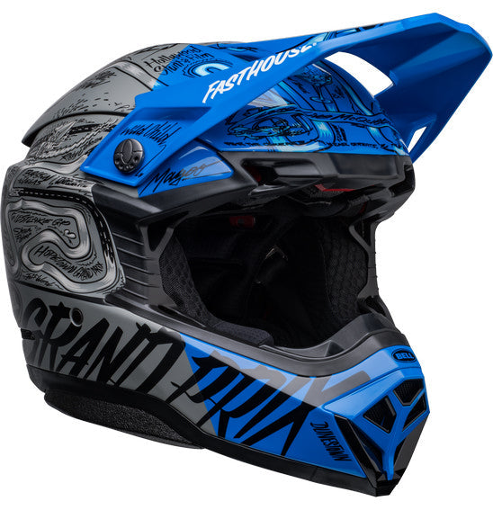 **BELL Moto-10 SPHERICAL Fasthouse DITD LE Blue/Grey