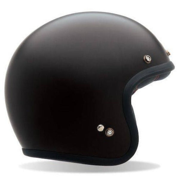 *BELL Custom 500 Solid Matt Black (With Studs) Open Face Road Helmet