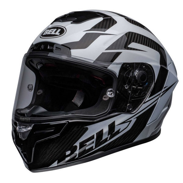 BELL Racestar Flex Dlx Labyrinth Road Helmet - White/Black