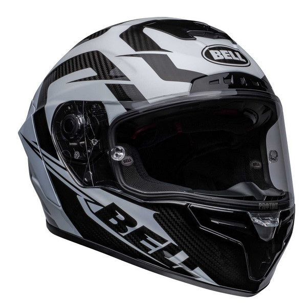 BELL Racestar Flex Dlx Labyrinth Road Helmet - White/Black