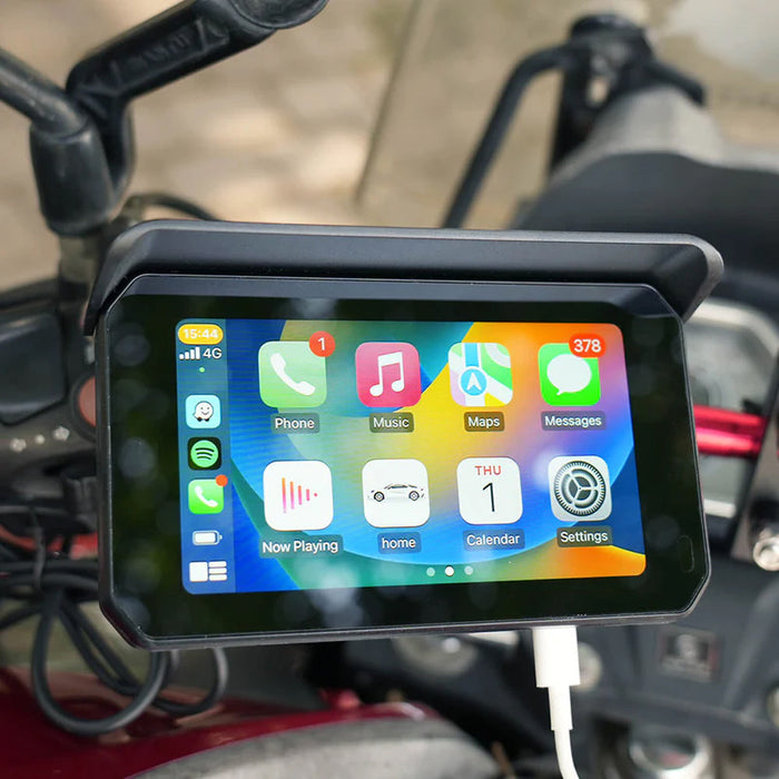 **OTTOCAST WIRELESS CARPLAY & ANDROID AUTO 5" SCREEN + CAMERAS FOR MOTORCYCLES IPX7