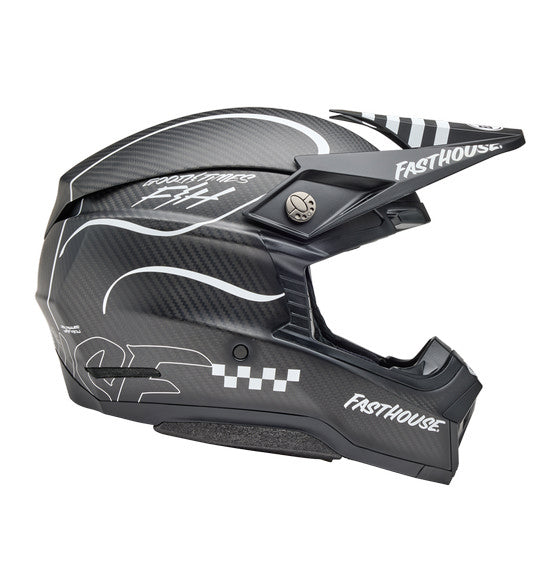 **BELL Moto-10 SPHERICAL Fasthouse Raven Matte Black/White