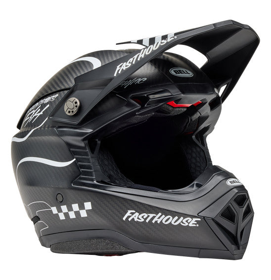 **BELL Moto-10 SPHERICAL Fasthouse Raven Matte Black/White