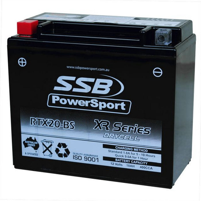 SSB Motorcycle And Powersports Battery - RTX20-BS (YTX20-BS)