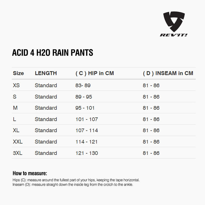 *REV'IT Acid 4 H2O Neon Yellow Rain Pants