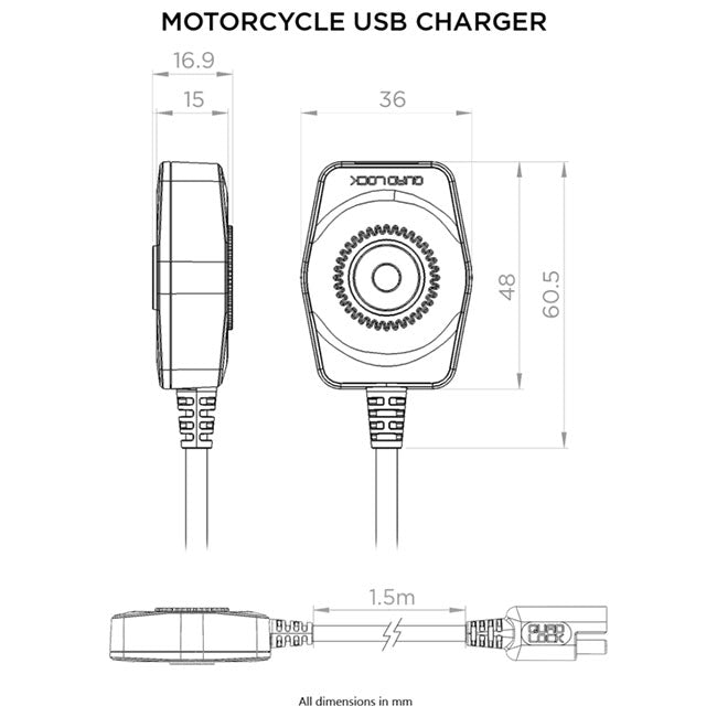 **QUAD LOCK Motorcycle - USB Charger