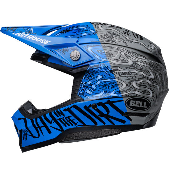 **BELL Moto-10 SPHERICAL Fasthouse DITD LE Blue/Grey