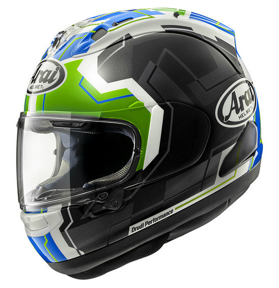 **Arai RX-7V EVO Adult Road Helmet (made in Japan) - JR65 Green