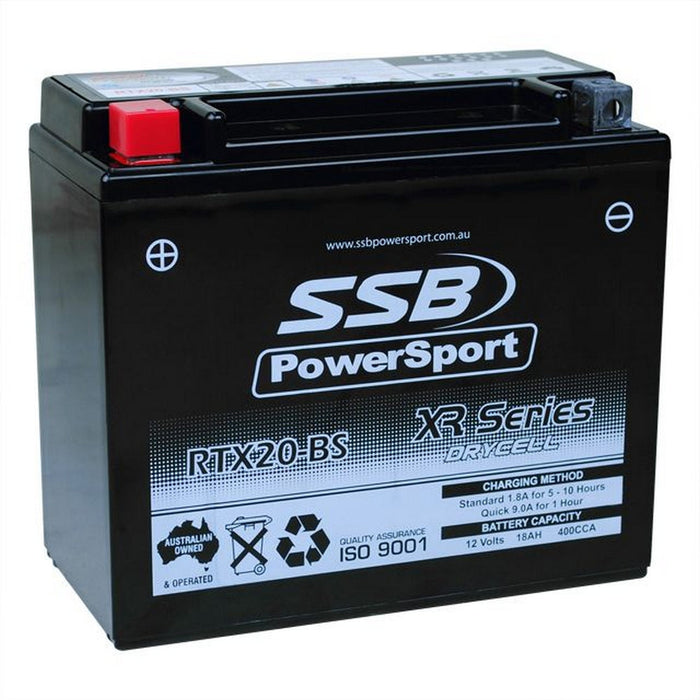 SSB Motorcycle And Powersports Battery - RTX20-BS (YTX20-BS)
