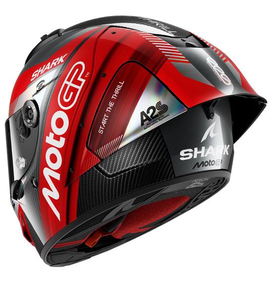 **SHARK AERON GP FIM Racing #2 MotoGP Full Face Road Helmet - Carbon/Red/Chrome