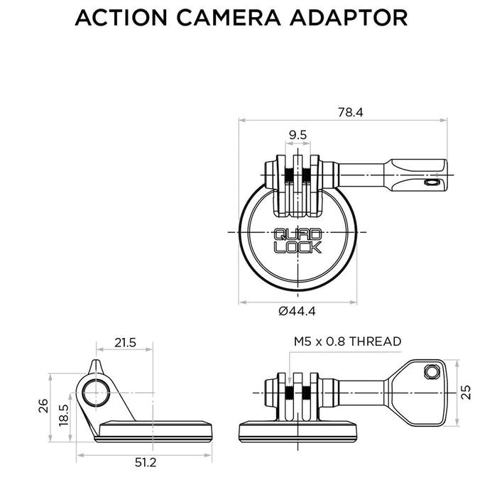 **QUAD LOCK - Action Camera Adaptor