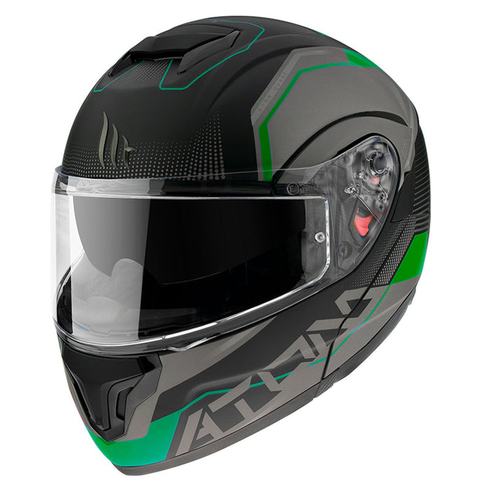 MT ATOM SV Road Helmet - Matt Black/Flo Green - M