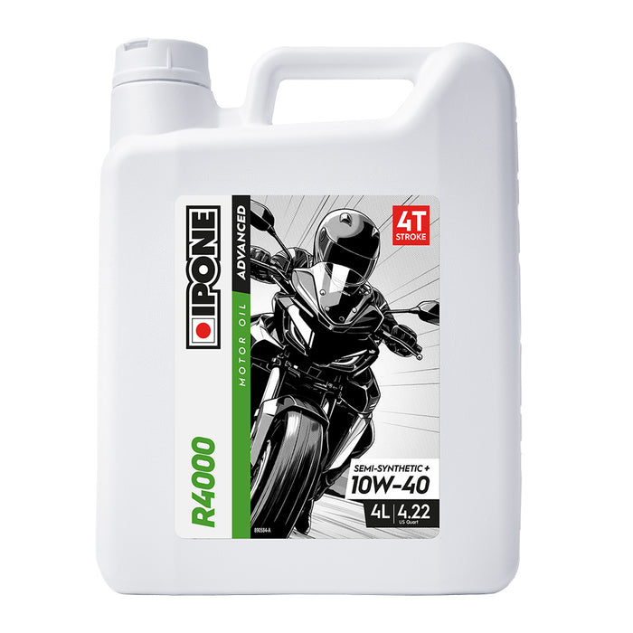 IPONE 4T R4000 10W40 Semi Synthetic Oil 4L, Made in France