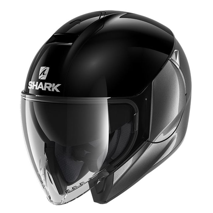 SHARK Citycruiser Blank Open Face Road Helmet - Black-Anthracite