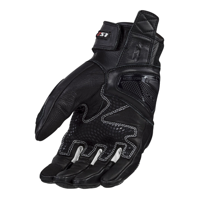 LS2 Spark 2 Leather Men's Glove - Black / White