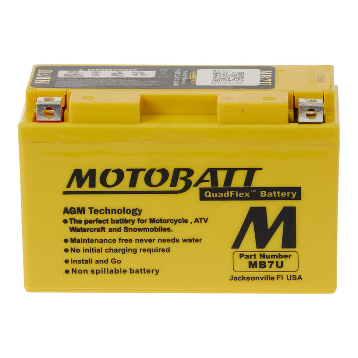 MOTOBATT Quadflex AGM Motocycle Battery - MB7U