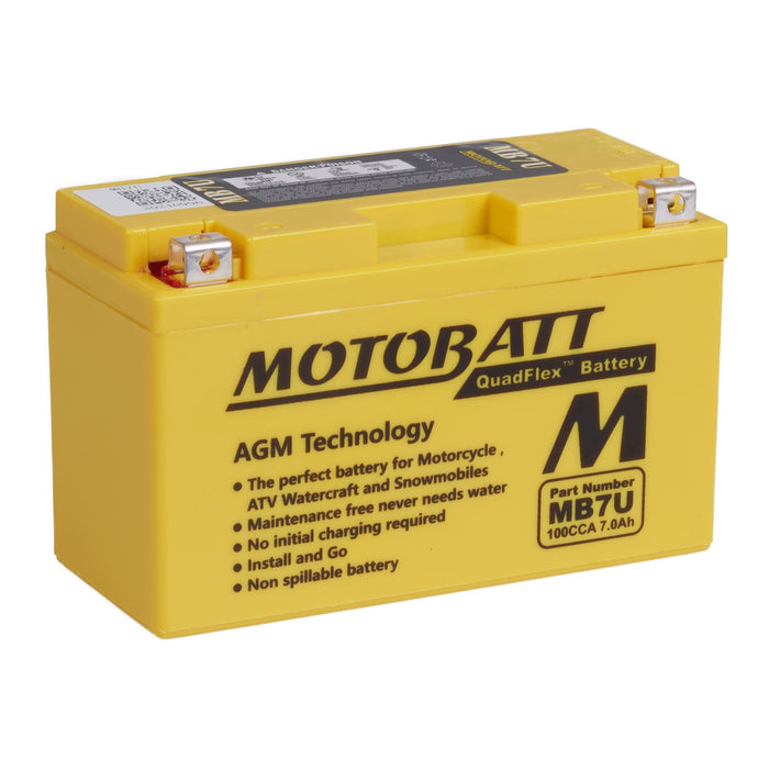 MOTOBATT Quadflex AGM Motocycle Battery - MB7U
