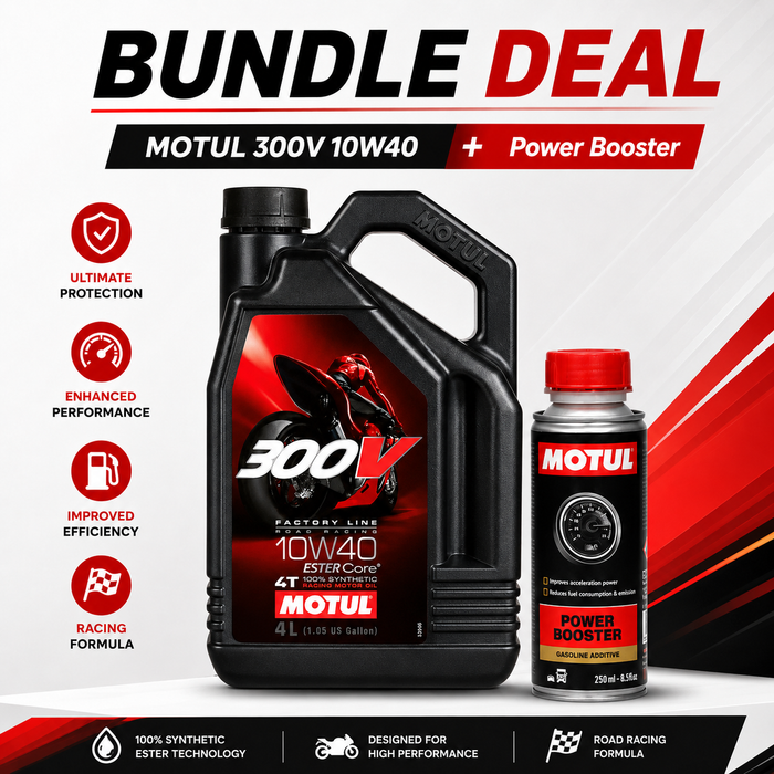 MOTUL 300V 10W40 4L + Free Gift