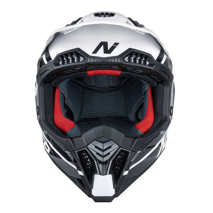NITRO 710 Onyx Adult MX Helmet  - White/Gun/Black