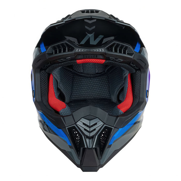 *NITRO 710 Onyx Adult MX Helmet - Black/Pink/Blue