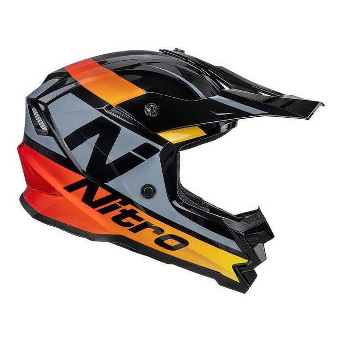 *NITRO 710 Youth MX Helmet - Black/Red/Yellow