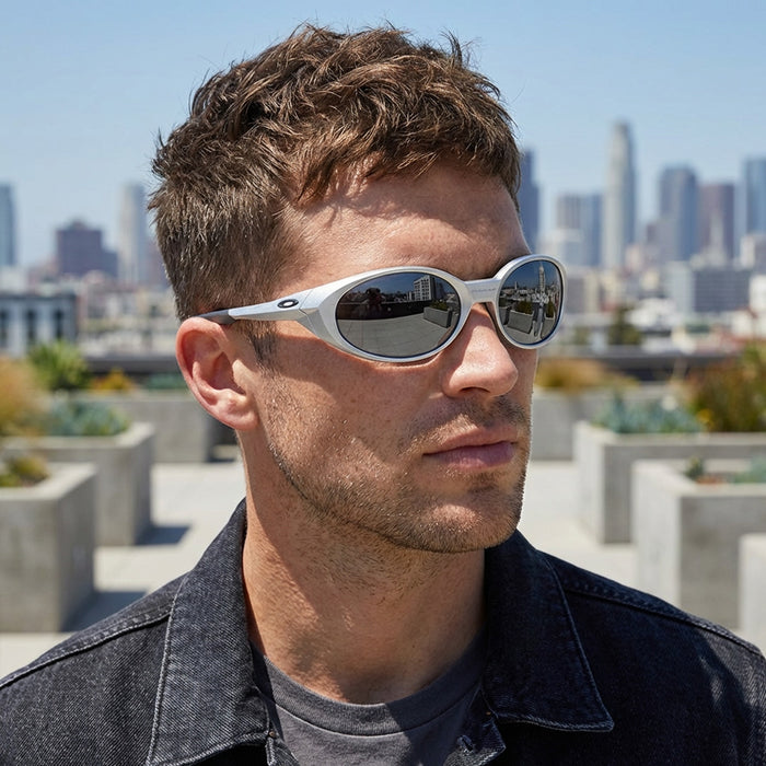 OAKLEY Eye Jacket Redux Sunglasses - Silver w PRIZM Black Polarized Lens
