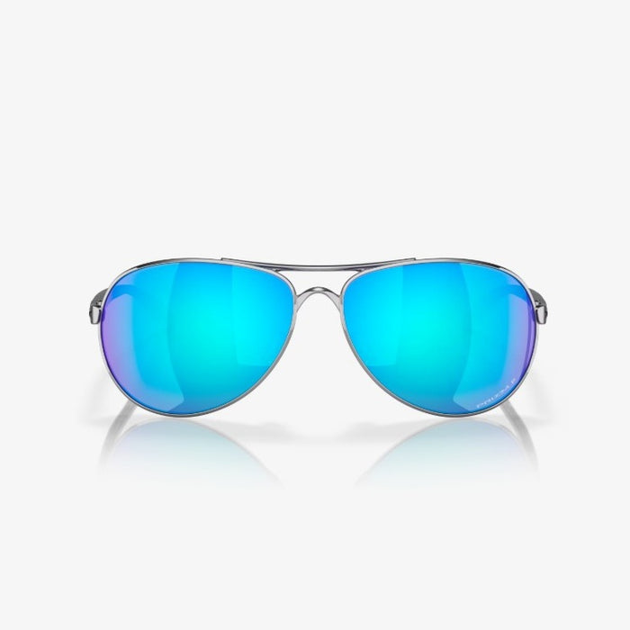 OAKLEY Feedback Sunglasses - Polished Chrome w PRIZM Sapphire Polarized Lens