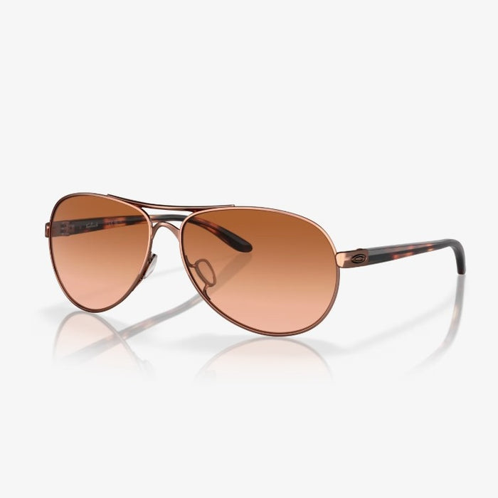 OAKLEY Feedback Sunglasses - Rose Gold w PRIZM Brown Gradient Lens