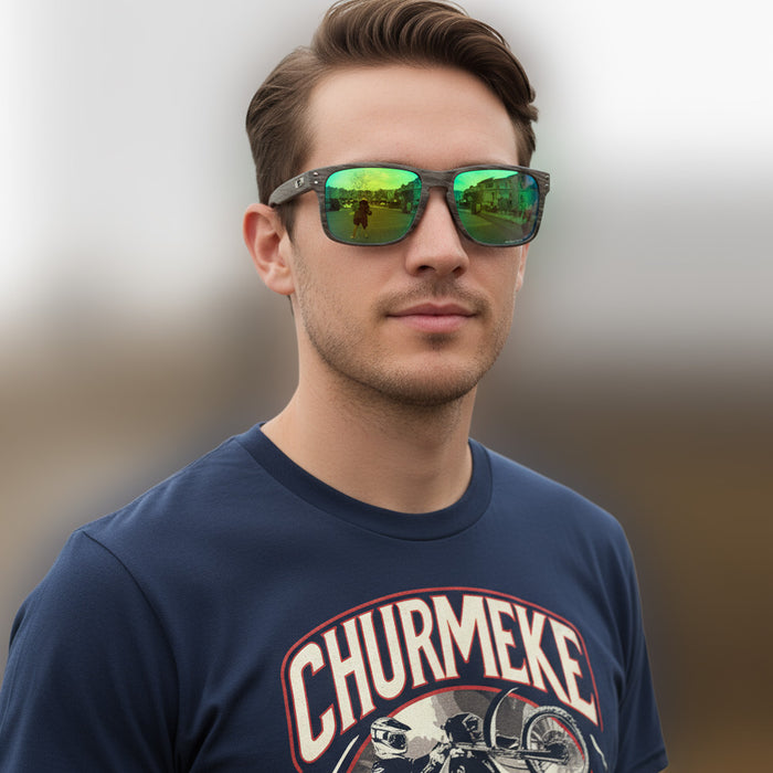 **OAKLEY Holbrook Sunglasses - Woodgrain Frame w PRIZM Shallow Water Polzrized Lens