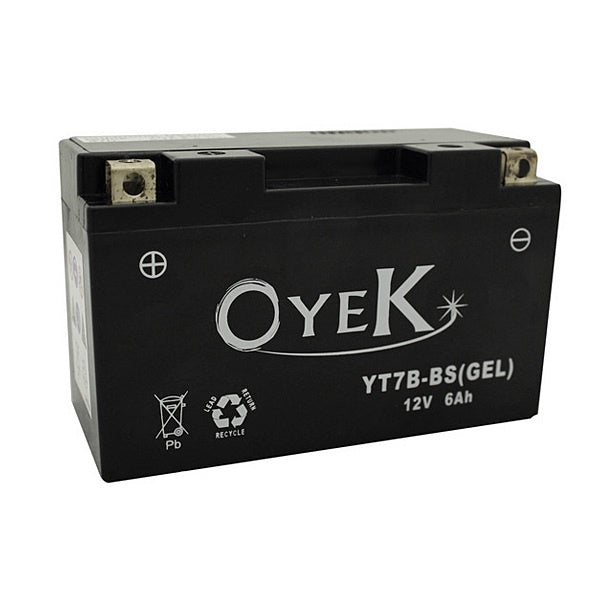 OYEK Battery Gel Motorcycle Battery - YTX7A-BS